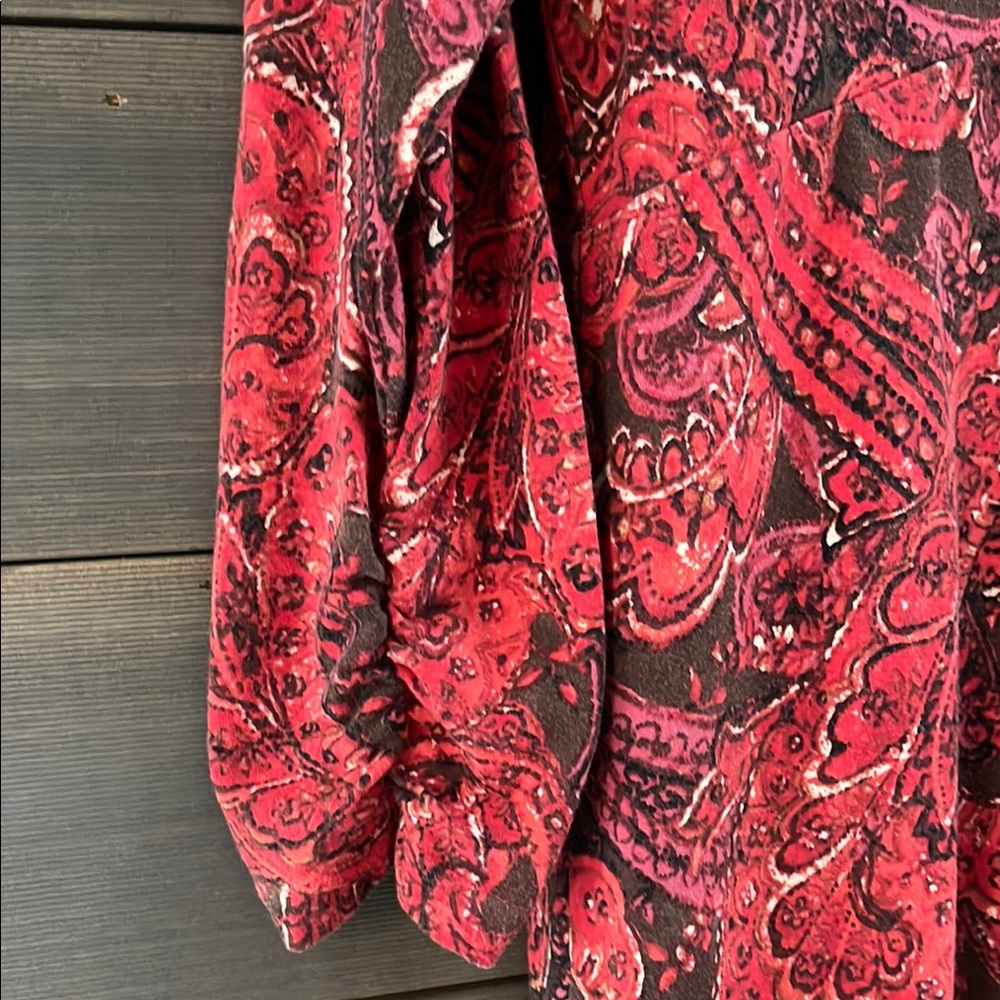 J. Jill Red and Black Paisley Dress - Picture 4 of 4
